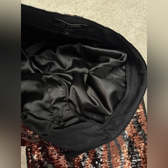 Le Superbe Sequin Bengal Tiger/Animal Print Chino Pants - EUC - size 4 - Picture 9 of 15